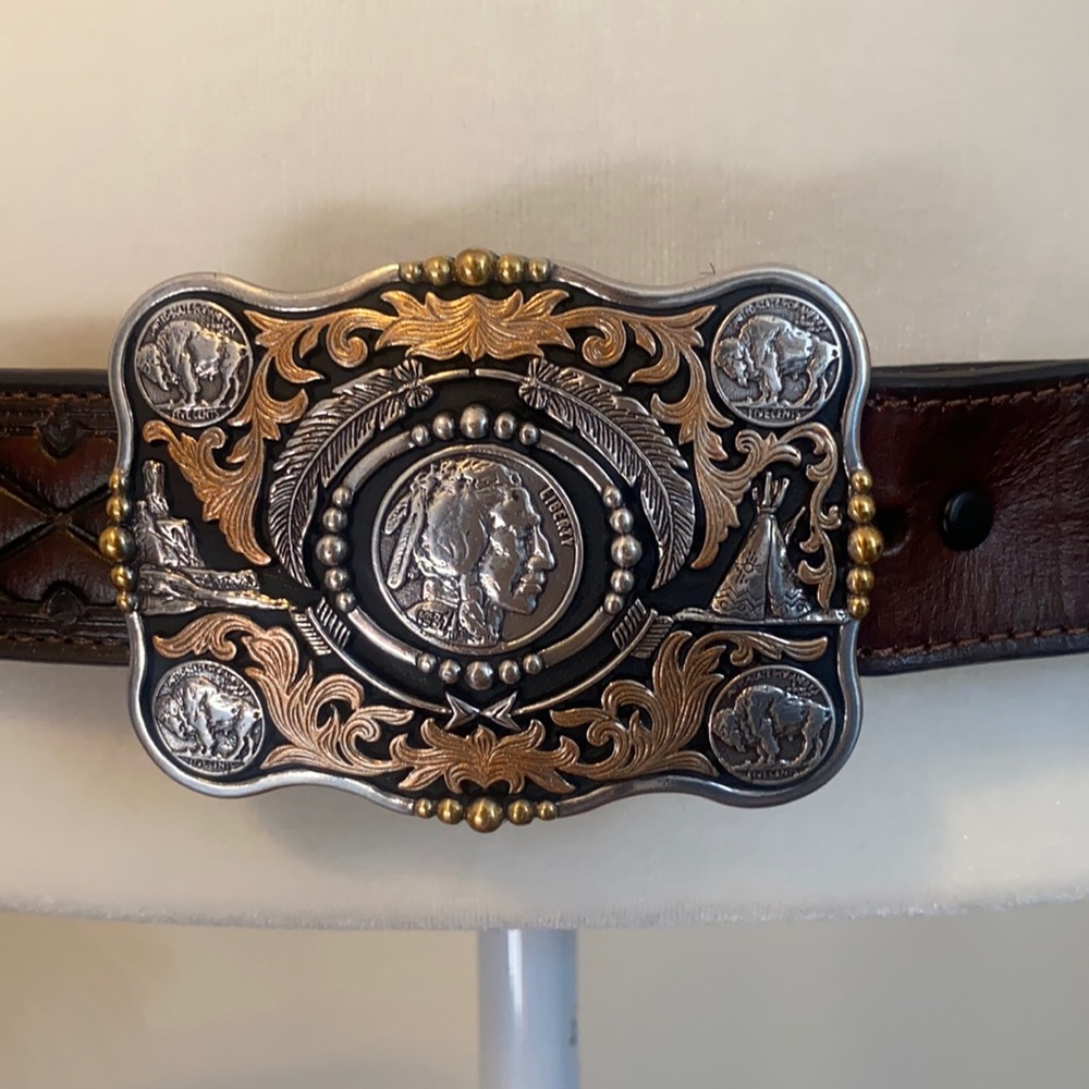 Hooey Mens 34 inch genuine leather belt